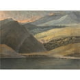 thumbnail image 2 of Francis Towne 14x11 Gold Ornate Wood Frame and Double Matted Museum Art Print Titled - View on Lake Maggiore at Evening (1781), 2 of 4