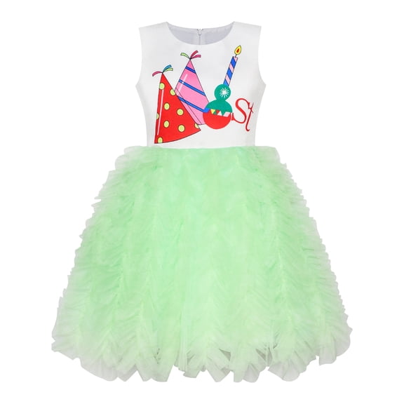 Girls Dress Happy Birthday Candle Party 1st Birthday Tutu Dress 12 M