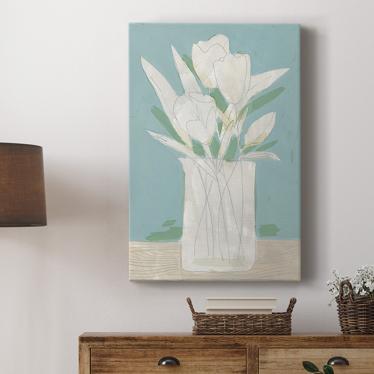 Muted Spring Arrangement II Premium Gallery Wrapped Canvas - Ready to Hang