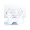 thumbnail image 1 of Plastic Incline Design Double Bowl Feeding Pet Dog Cat Food Water Dish, 1 of 4