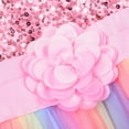 thumbnail image 7 of Uhnice Little Girl's Sequin Sleeveless Mesh Rainbow Dress for Wedding Party (Pink, 7-8 Years/150), 7 of 7