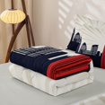 thumbnail image 6 of Manfei London City Silhouette Zipper Queen Comforter Set with Fitted Sheet and 2 Pillowcases,Red Telephone Booth Zipper Bedding Set,Beige,Light Gray Reversible,4pcs, 6 of 8