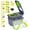 Green, variant on Vegetable Cutter 22-in-1, Mandoline Slicer with 13 Blades, with Container for Egg| Cheese Grater | Veggie Dicer | Onion Mincer Chopper