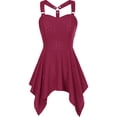 thumbnail image 1 of Gspmoly Robe pour Femmes, Mode Femmes Été Décontractée Unie à Col en V Camis Sans Manches Robe Mini Robes de Travail pour Femmes jusqu'à 60 % de Rabais, 1 of 7