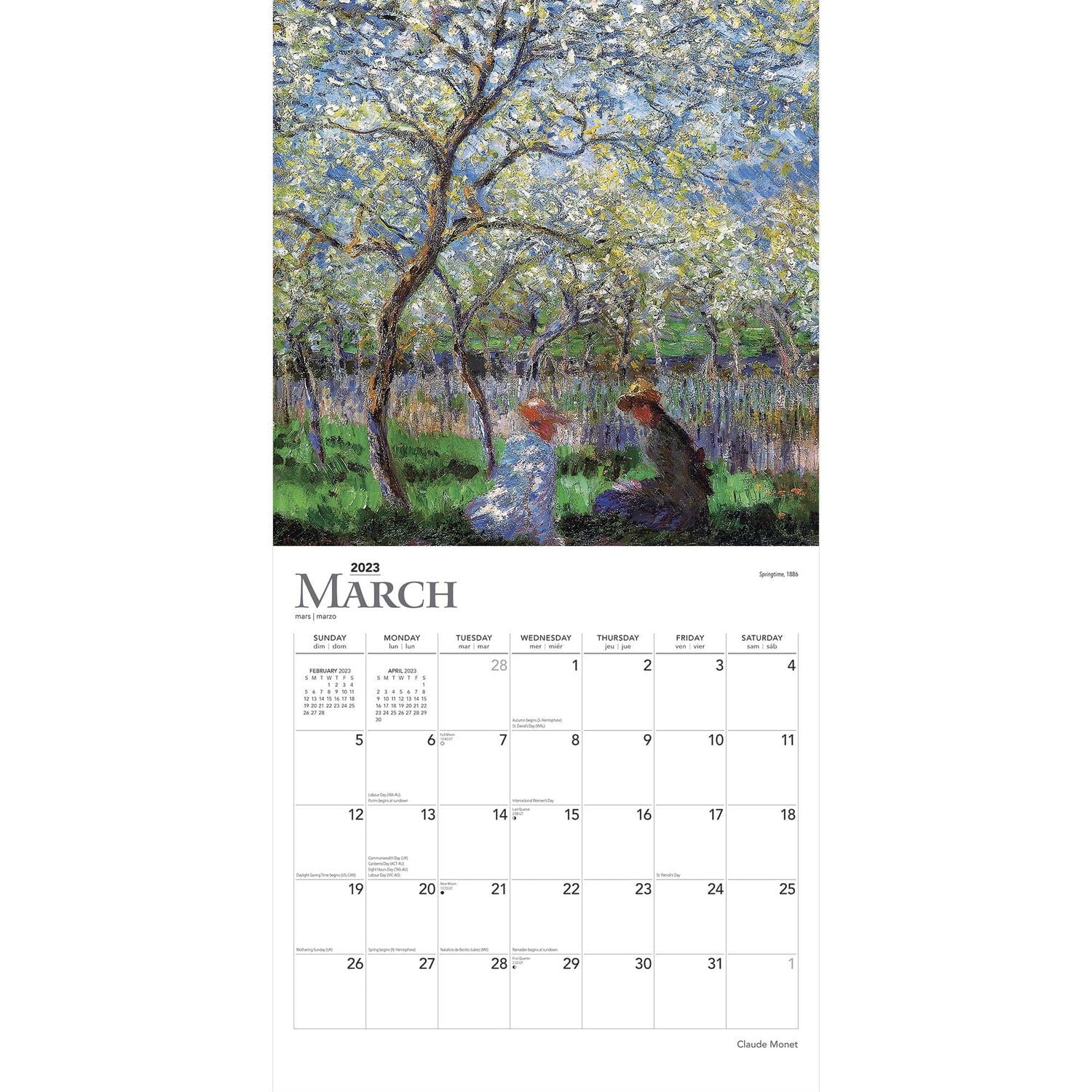 Claude Monet | 2023 12x24 Inch Square Wall Calendar