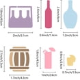 thumbnail image 3 of Plantillas para botellas de vidrio, para bebidas, cerveza, vino, zumo, Oktoberfest, metal, para diario, plantilla de pintura de acero inoxidable, 3 of 9