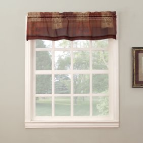 Dark Brown Rustic Lodge Kitchen Curtains Prescott Rod Pocket