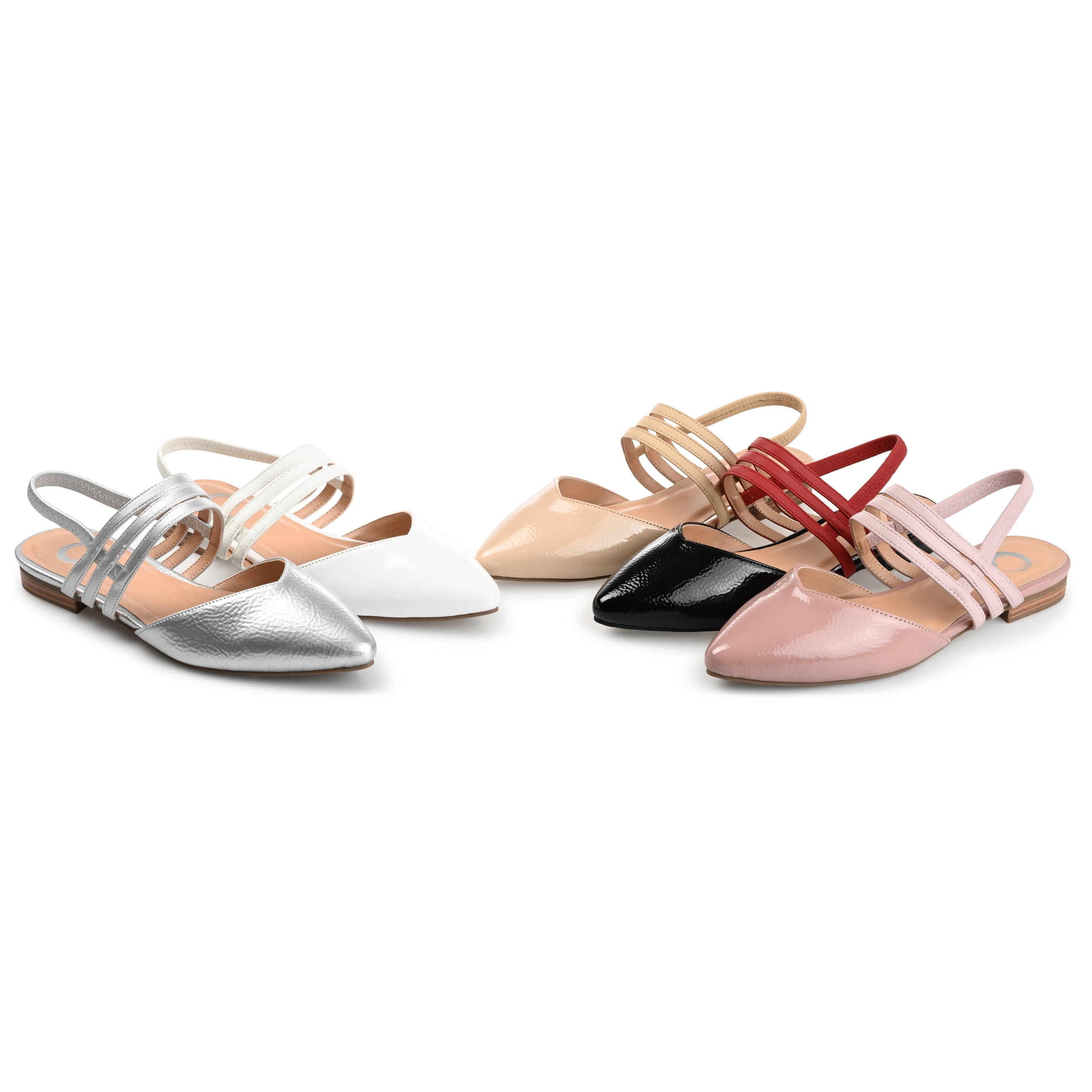Journee Collection Womens Brinney Ballet Pointed Toe Pull On Flats