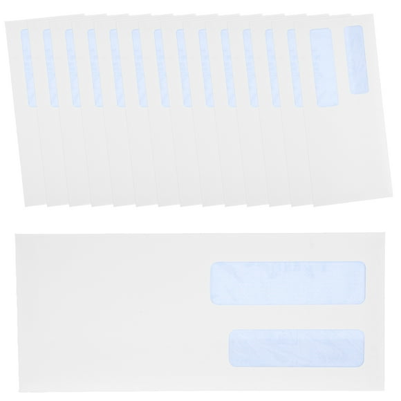 WEUVEB 100Ud Sobres De Seguridad Autoadhesivos Para Negocios Con Doble Ventana Y Seguro
