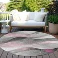 thumbnail image 6 of Addison Rugs Chantille Indoor/Outdoor Transitional Swirls Pink Washable Round Rug, 8' x 8', 6 of 6