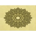 thumbnail image 1 of Ahgly Company Indoor Rectangle Patterned Mustard Yellow Area Rugs, 2' x 4', 1 of 6