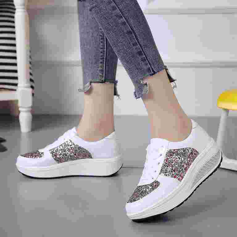 EQWLJWE 2022 Spring Autumn Sneakers New Sequined Women's Shoes