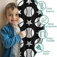 thumbnail image 3 of Blackout Kids Curtains,Black White Baseball Stars Pattern Childrens Insulated Curtains Set Of 2,Bedroom Essentials,Toddler Room Decor 52"x63", 3 of 5
