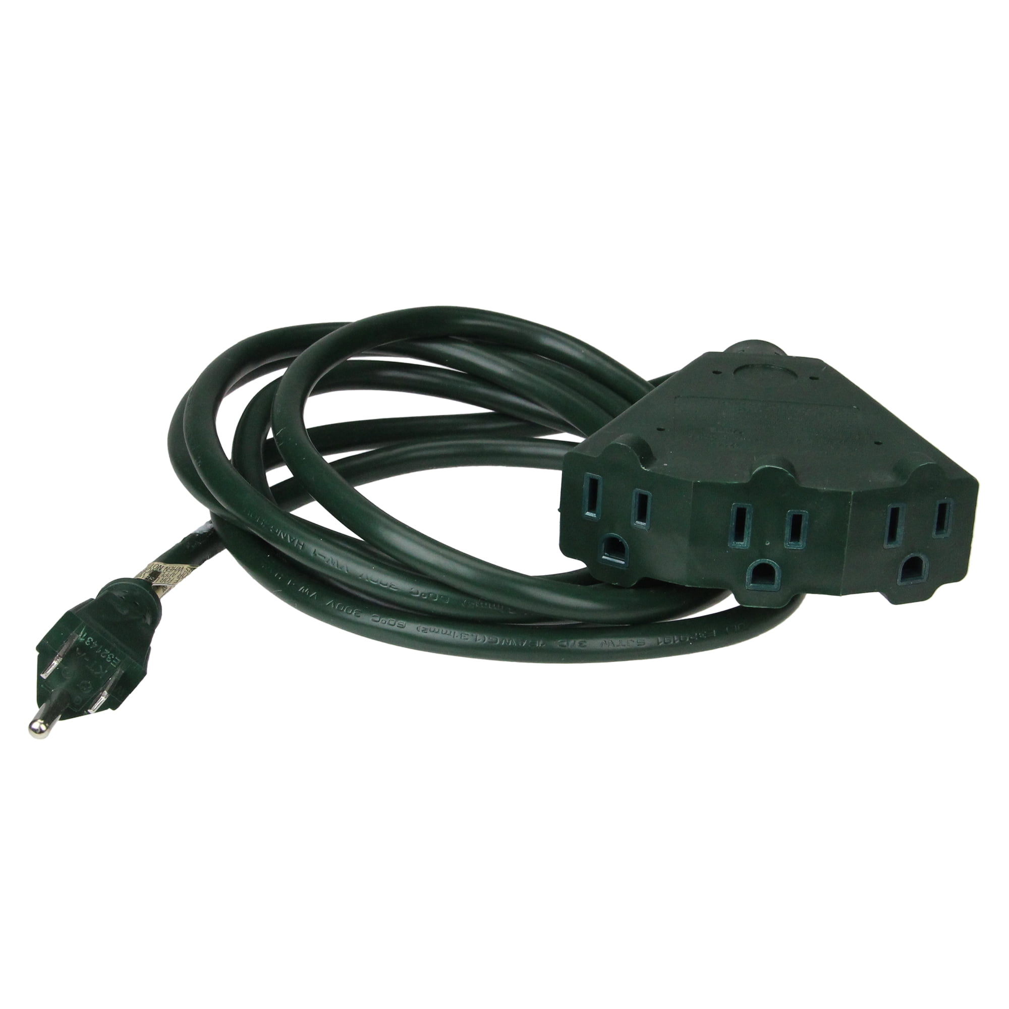 Black Coleman Cable 0260 8-Feet 16/3 SJTW General Purpose Extension Cords 