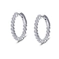 thumbnail image 3 of Lafonn Classic Sterling Silver Platinum Plated Simulated Diamond Earrings (1.7 CTTW), 3 of 5