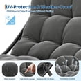 thumbnail image 5 of Indoor Outdoor Papasan Rocking Chair with Cushion, Curved Metal Frame Rocking Chair for Bedroom Living Room Porch Patio, 5 of 8