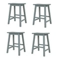 thumbnail image 1 of Farmhouse Rustic Stools, 23.6-inch Height Vintage Counter Height Chairs with Solid Wood Legs, Modern Backless Design Indoor Bar Stools with Footrest for Kitchen and Bistro (Gray,Set of 4), 1 of 9