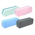 thumbnail image 5 of Twfbrm Silicone Pencil Case, Large Capacity Pencil Pouch with Zipper, Aesthetic Stationery Organizer Waterproof Pen Holder Portable Travel Cosmetic Storage Bag Office Supplies, Sky Blue, 5 of 9