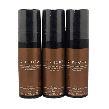 3 Pack Sephora Perfection Mist Airbush Bronzer Face and Body Medium/Deep 5 oz