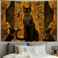 thumbnail image 2 of Creowell Holy Egyptian Mural Tapestry, Soft  Egyptian Style Bastet Tapestries Queen Pharaoh Mysterious Text Wall Backdrop for Living Room Bedroom Dorm Décor, 2 of 6