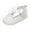 White, variant on XIMIN Baby Girls Mary Jane Flats Sparkly Bowknot Princess Dress Crib Shoes Non-Slip Lightweight First Walkers Dress Shoes Fall Boots (6-12 Months, Silver)