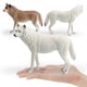 thumbnail image 2 of Set de figuras de lobo salvaje realista de 3 piezas de plástico PVC para niños, 2 of 3