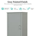 thumbnail image 4 of 61.4" Tall Bathroom Storage Cabinet, Freestanding Storage Cabinet with Two Drawers and Adjustable Shelves, Bathroom Storage Cabinet with Spherical Legs, Grey, 4 of 9