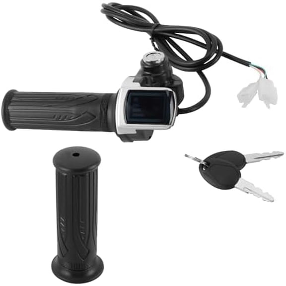 Electric Bike Throttle, 48V Half-Twist Throttle Grip Lock Key Set LED Display Ebike Throttle for Ebike Motorcycle Scooter$$Vehicle Parts & Accessories