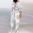 thumbnail image 2 of Heliisoer Mode Femmes Pantalon Grand Imprimé Couleur Manches Longues Combinaison avec, 2 of 9