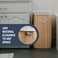 thumbnail image 6 of CleverMade Bamboo Double Hamper LUXE - Natural Bamboo/Cream (1PK), 6 of 8
