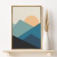 thumbnail image 2 of PixonSign Framed Canvas Print Wall Art Triangular Mountains and Sun Abstract WildLife Illustrations Modern Art Rustic Scenic Colorful Multicolor Boho Decor for Living Room, Bedroom - 16"x24", 2 of 5