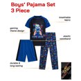 thumbnail image 2 of Quad Seven Boys' Pajama Set - 3 Piece Sleep Shirt, Pajama Pants, and Lounge Shorts (4-18), 2 of 3