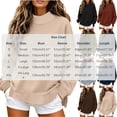 thumbnail image 4 of Yxbdin Womens Sweatshirts No Hood Mock Neck Sweatshirt Comfy Long Sleeve Tops Suitable Loose Fit Pullover Daily Going Out Fall Clothes, 4 of 9