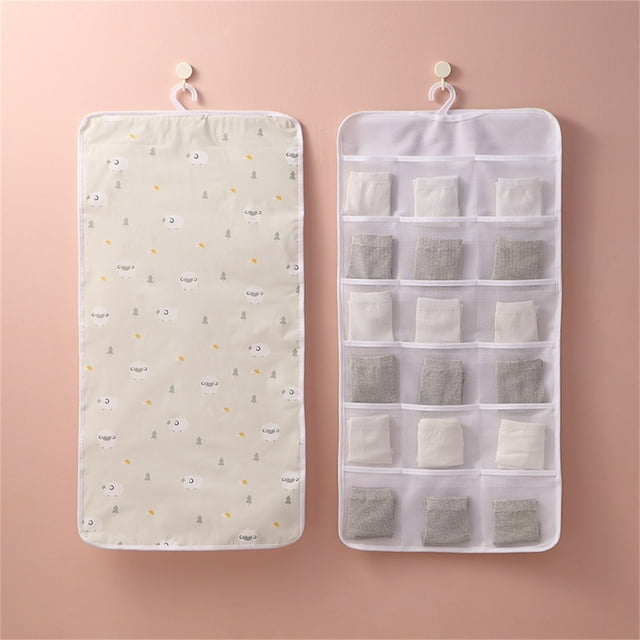 Xihbxyly Bolsa de Almacenamiento Colgante, Diseño de Doble Cara, Bolsillos de Gran Capacidad, Organizador de Armario Que Ahorra Espacio, Solución de Armario Fácil de Usar, Almacenamiento Multiusos, T