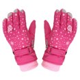 thumbnail image 1 of Minnieouse 1 par de guantes de esquí para niños, guantes de esquí portátiles a prueba de viento para mantener el calor, guantes de punto, bicicletas al guantes y mitones Rojo Minnieouse AP013201-01, 1 of 6
