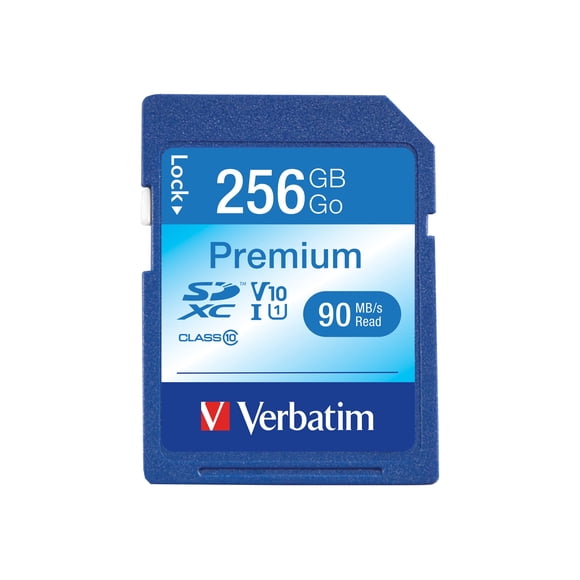Verbatim Premium - Flash memory card - 256 GB - Video Class V10 / Class10 - SDXC UHS-I