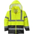 thumbnail image 4 of Portwest UH443 Men's Lightweight Hi Vis Contrast Reflective Classic Rain Jacket Yellow/Black, 5X-Large, 4 of 5