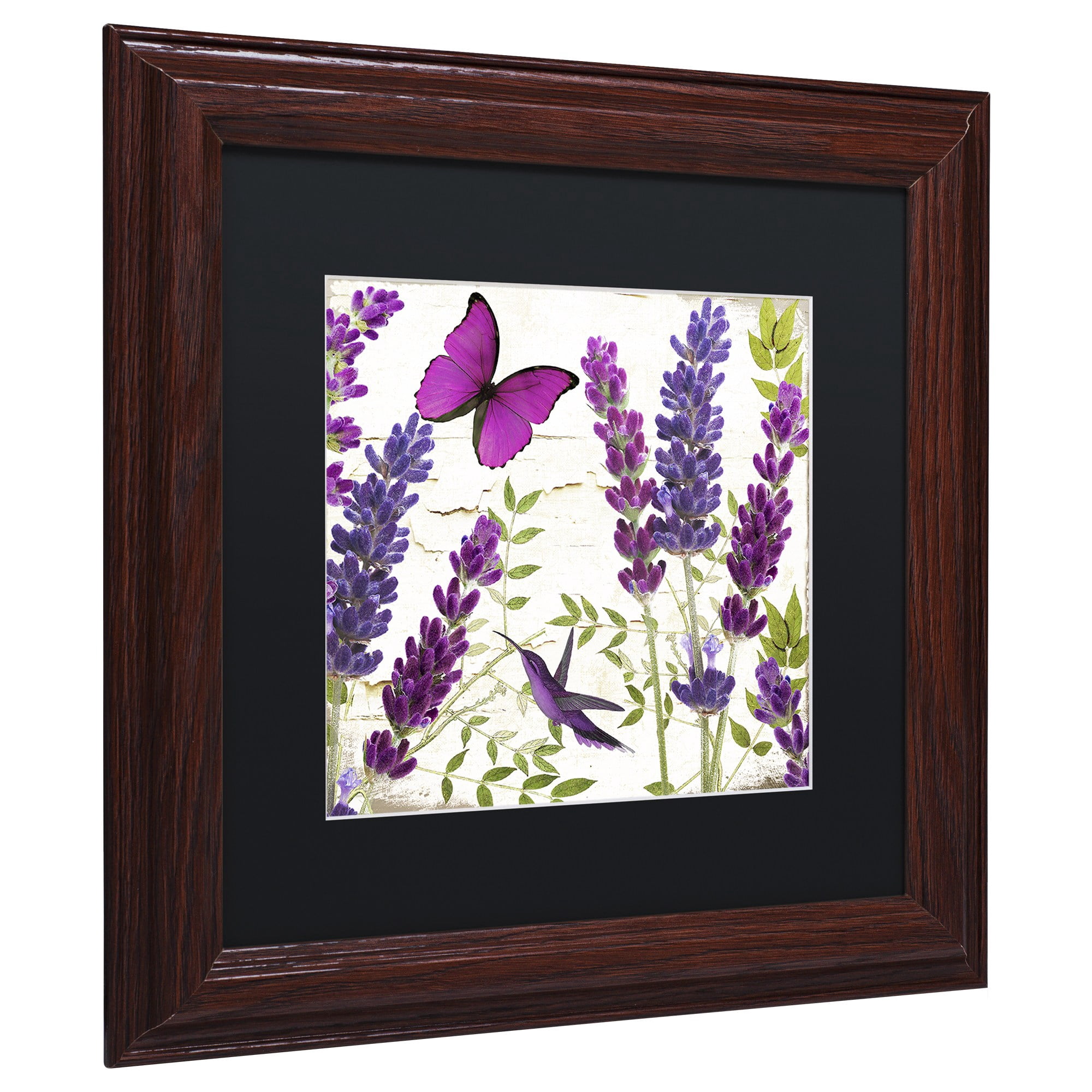Trademark Fine Art "Lavender II" Canvas Art by Color Bakery, Black Matte, Wood Frame