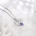 thumbnail image 6 of Fasjewly 18K White Gold Plated Heart Necklace for Women,CZ Heart December Tanzanite Birthstone Pendant Jewelry Gift for Wife Mom Girlfriend,Valentine's Day Mother's Day Birthday Anniversary Gift, 6 of 10