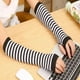 thumbnail image 3 of Guantes Largos Rayados Rayas Sin Dedos Cosplay Kawaii Grunge, 3 of 5