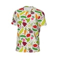 thumbnail image 6 of Wukai Cartoon Vegetables Print Men's Short-Sleeved Mesh T-Shirt,Quick-Dry Short Sleeve Workout T-Shirt-Small, 6 of 8
