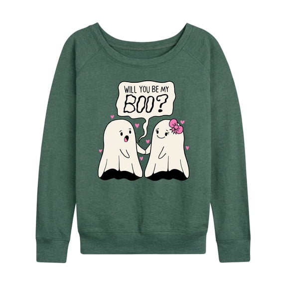 Instant Message - Valentine's Day Will You Be My Boo - Women's Lightweight French Terry Long Sleeve Shirt