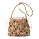 thumbnail image 1 of Bolso tote tejido para mujer, ligero, bandolera, bolso grande para compras y viajes. Marrón, 1 of 9