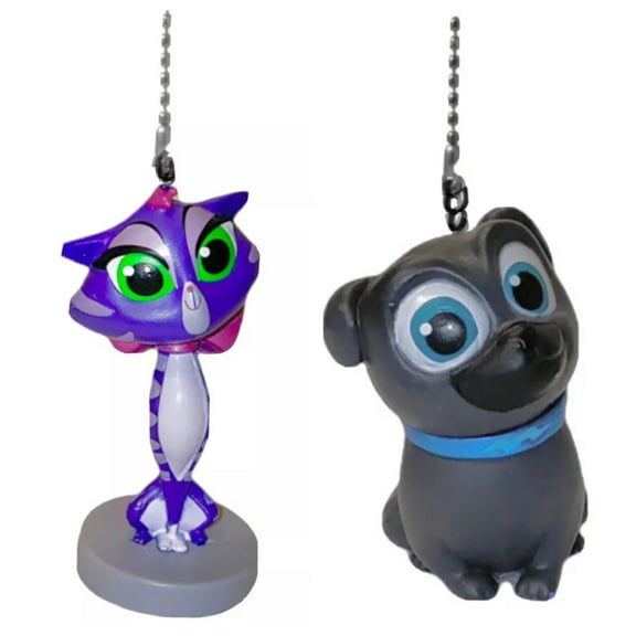 Puppy Pals Hissy & Bingo Fan Lamp Pull Chain Pvc Figure Figurine Dog Charm New