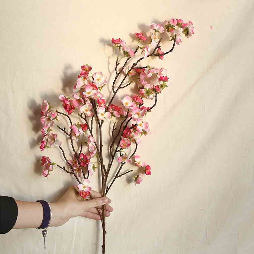 15 pcs Artificial Cherry Blossom Branch Fake Silk Flower Party Home Decoration