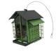 thumbnail image 5 of Comederos para pájaros para exteriores Comedero para pájaros de metal para exteriores Casa para pájaros de gran capacidad Verde, 5 of 8