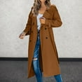 thumbnail image 2 of Womens Coats Fall Coats for Women Women's Loose Zippered Long Cardigan Sweatershirt Jacket Women's Winter And Autumn Trench Coat, 2 of 5