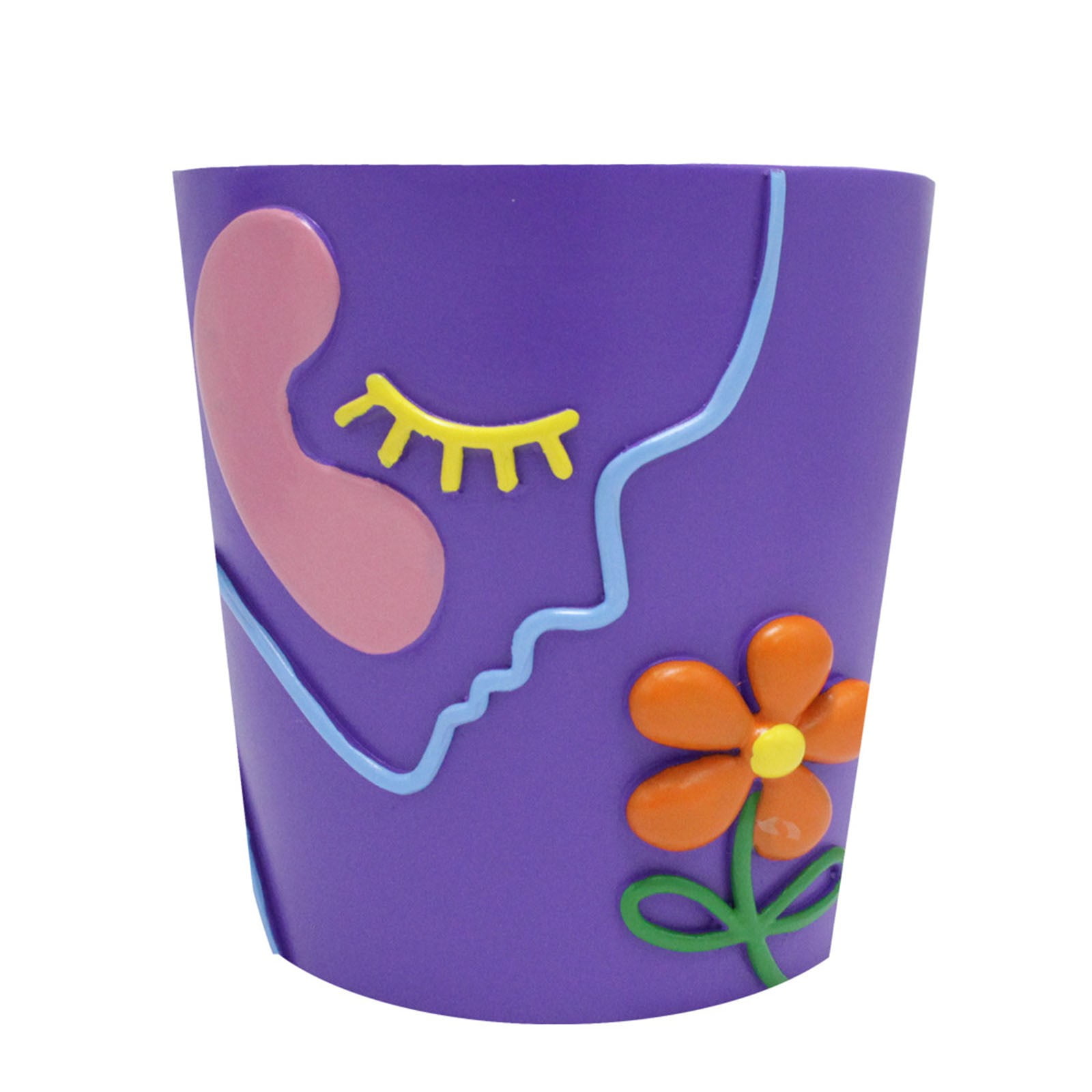 Colorful Abstract Face Plant Planter 4.6 Small Plant Pots for Houseplants Cute Decorative Flower Pot Indoor Houseplant Container Planter for Indoor Outdoor Plants Modern Plant Containers Purple