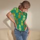 thumbnail image 3 of Balery Pineapples1 Body de cuello redondo de manga corta para mujer Tops de manga corta Tops básicos-Large, 3 of 7