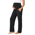 thumbnail image 2 of SROBPTY Womens Maternity Pants High Waist Straight with Pockets Breathable Stretch, 2 of 5